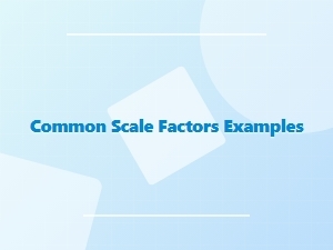 Examples of Common Scale Factors